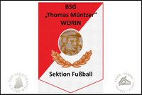 BSG Thomas M&uuml;ntzer Worin Wimpel Sektion Fussball