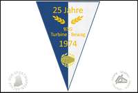 BSG Turbine Bewag Berlin Wimpel Jubil&auml;um 25 Jahre